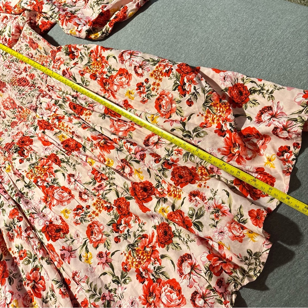 Old Navy Red and Pink Sundress with Bishop Sleeves - Picture 14 of 16